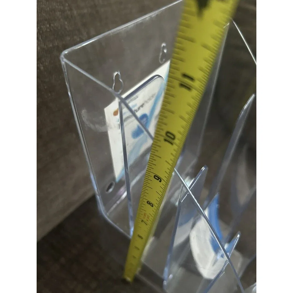 Office Max 4 Tier Leaflet Holder Acrylic Letter Paper Wall Hanging New